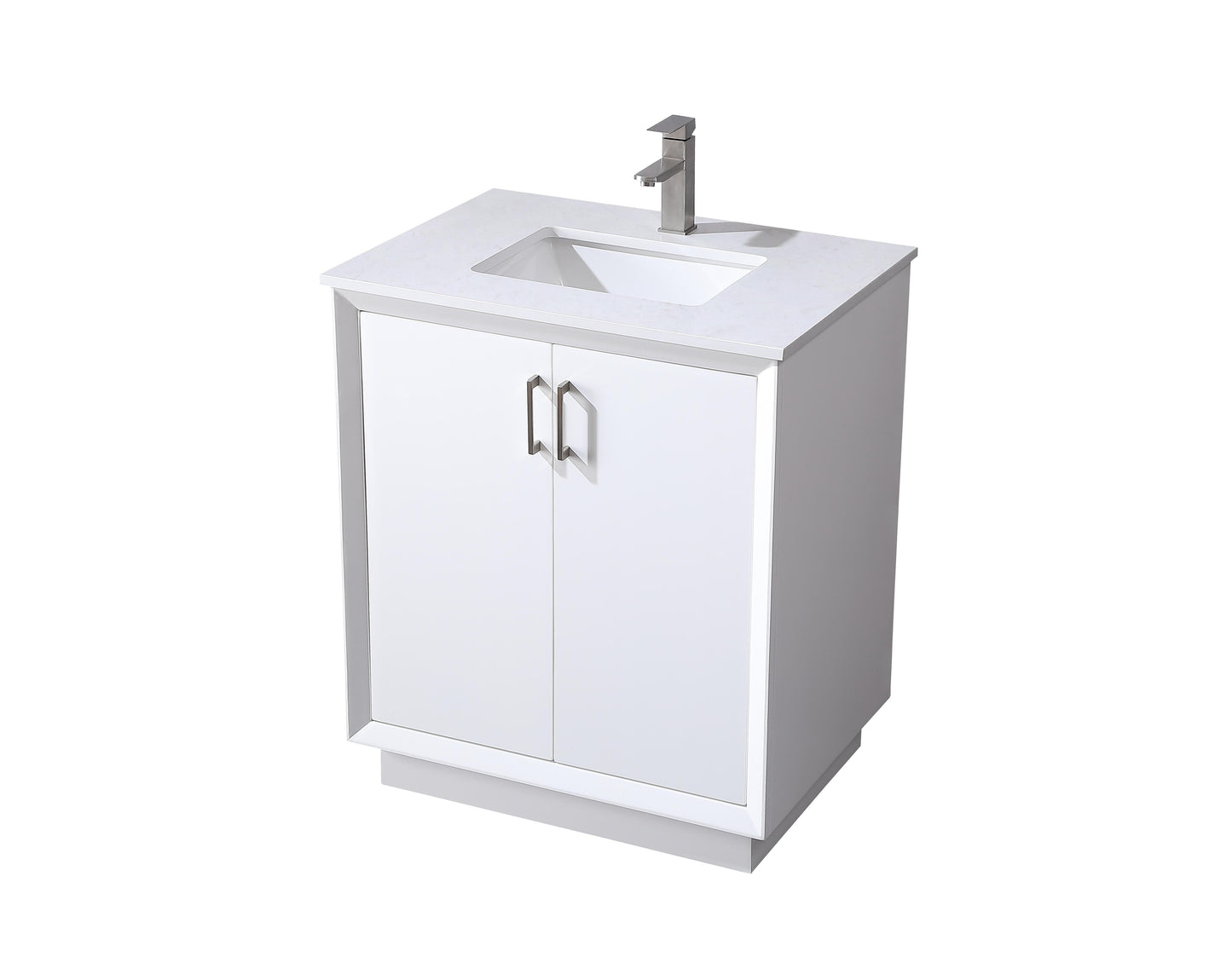 30 Inch Single Bathroom Vanity in White - BC2403035WH