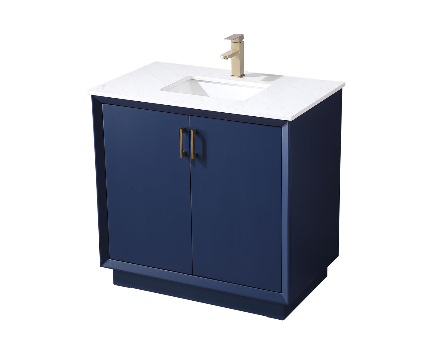 36 Inch Single Bathroom Vanity in Blue - BC2403635BL