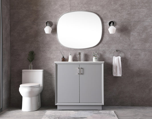 36 Inch Single Bathroom Vanity in Grey - BC2403635GR