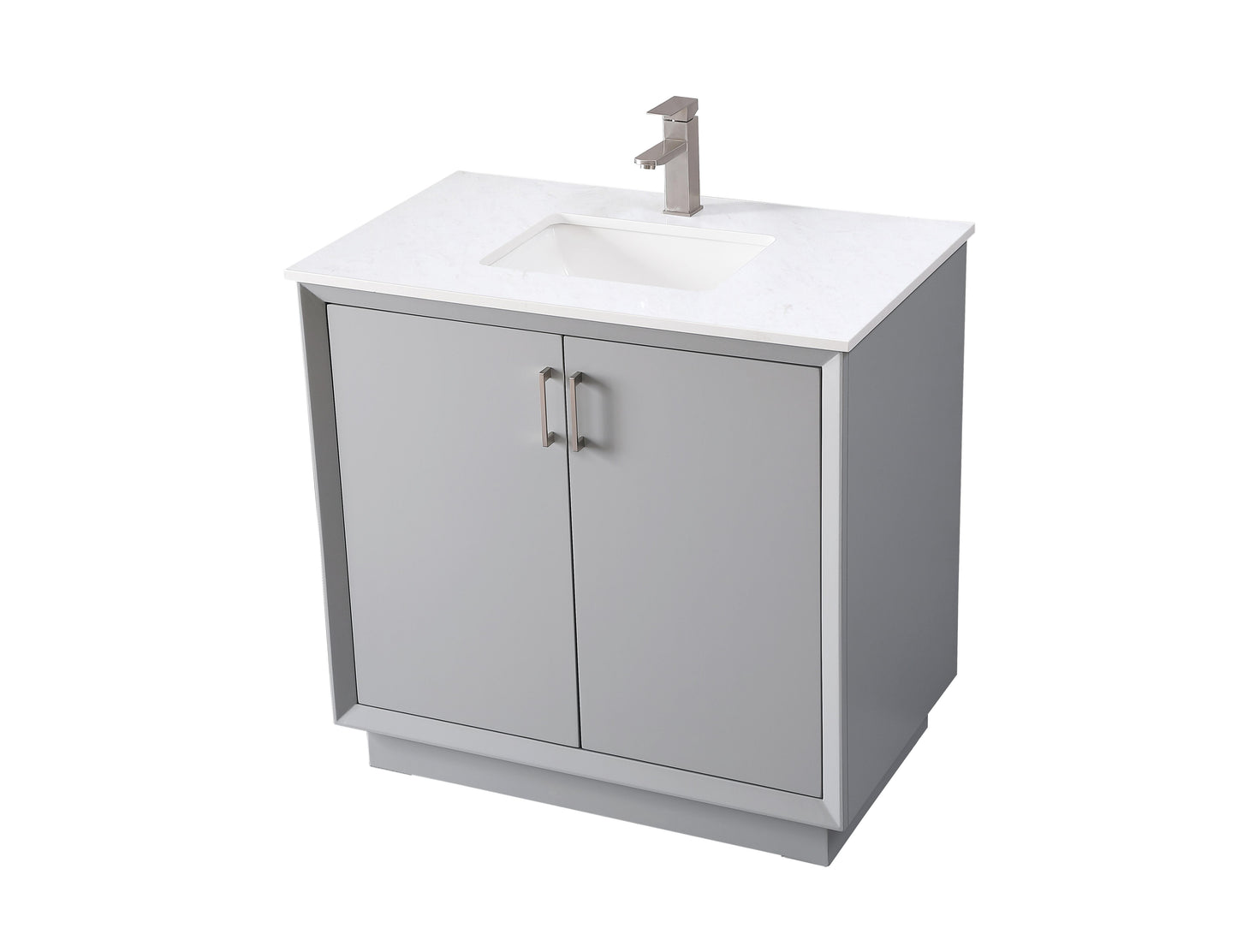 36 Inch Single Bathroom Vanity in Grey - BC2403635GR