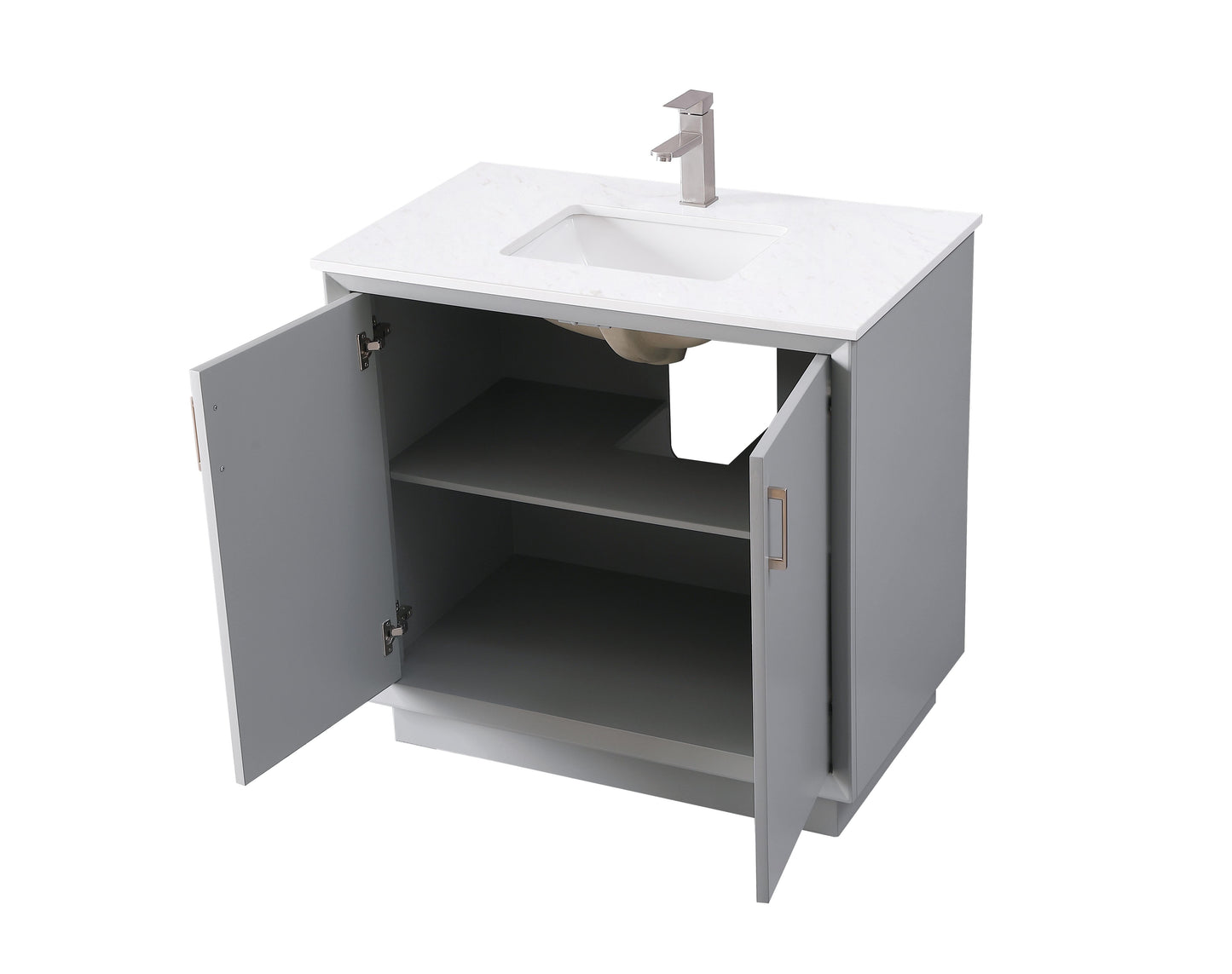 36 Inch Single Bathroom Vanity in Grey - BC2403635GR