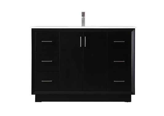 48 Inch Single Bathroom Vanity in Black - BC2404835BK