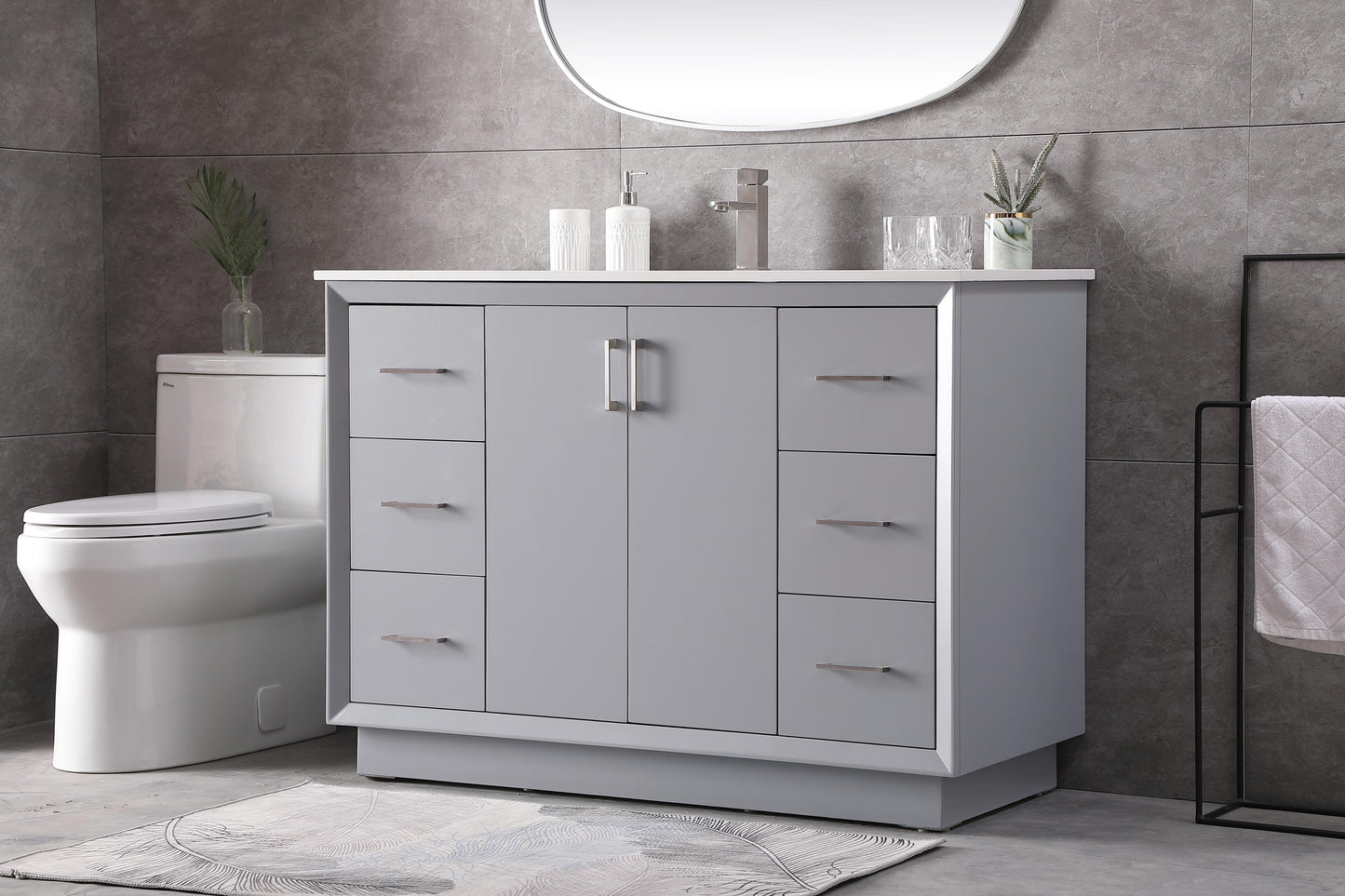 48 Inch Single Bathroom Vanity in Grey - BC2404835GR