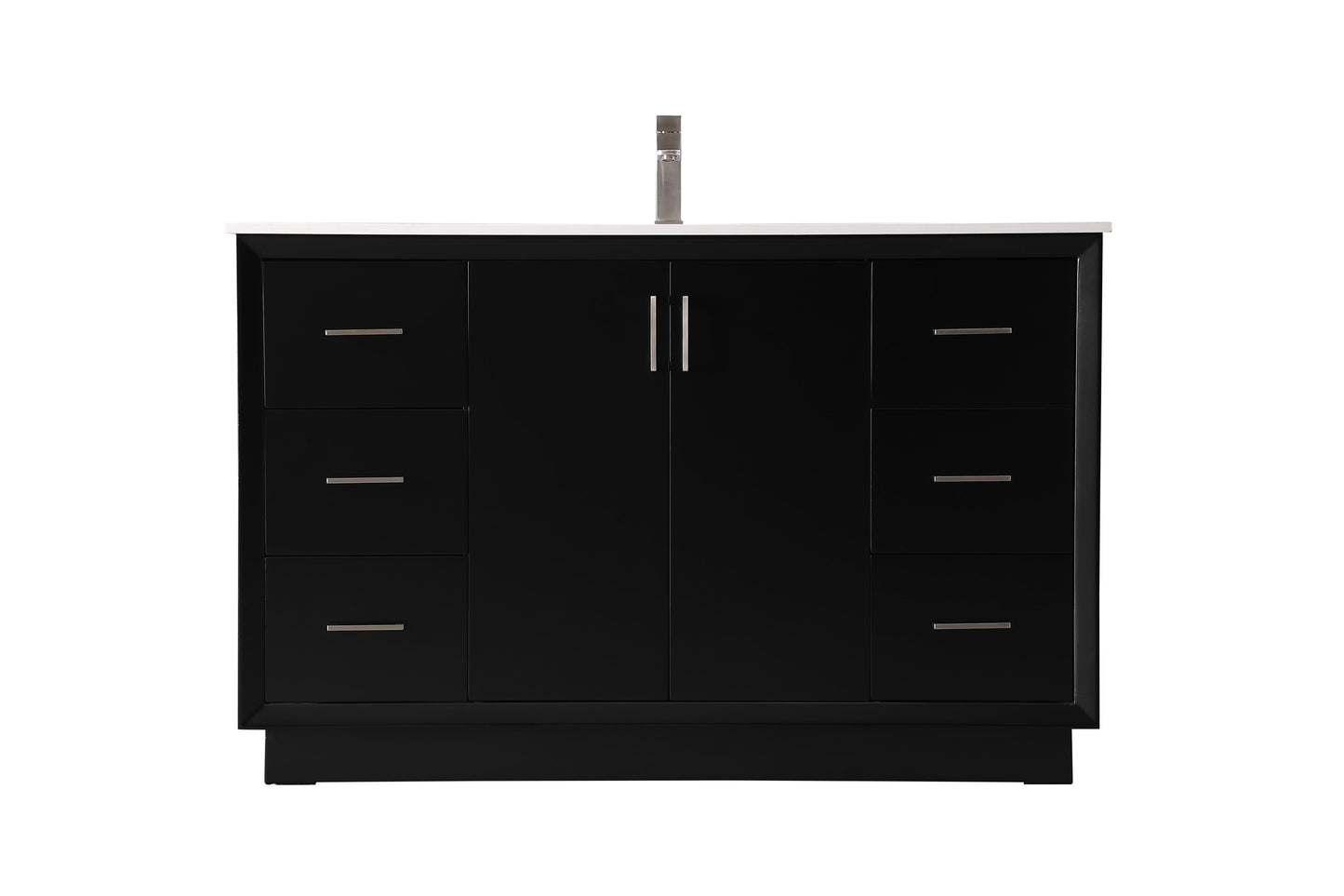 54 Inch Single Bathroom Vanity in Black - BC2405435BK