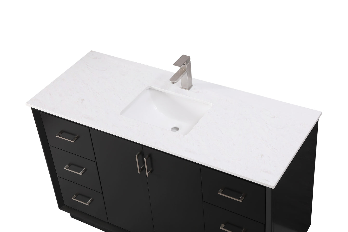 54 Inch Single Bathroom Vanity in Black - BC2405435BK