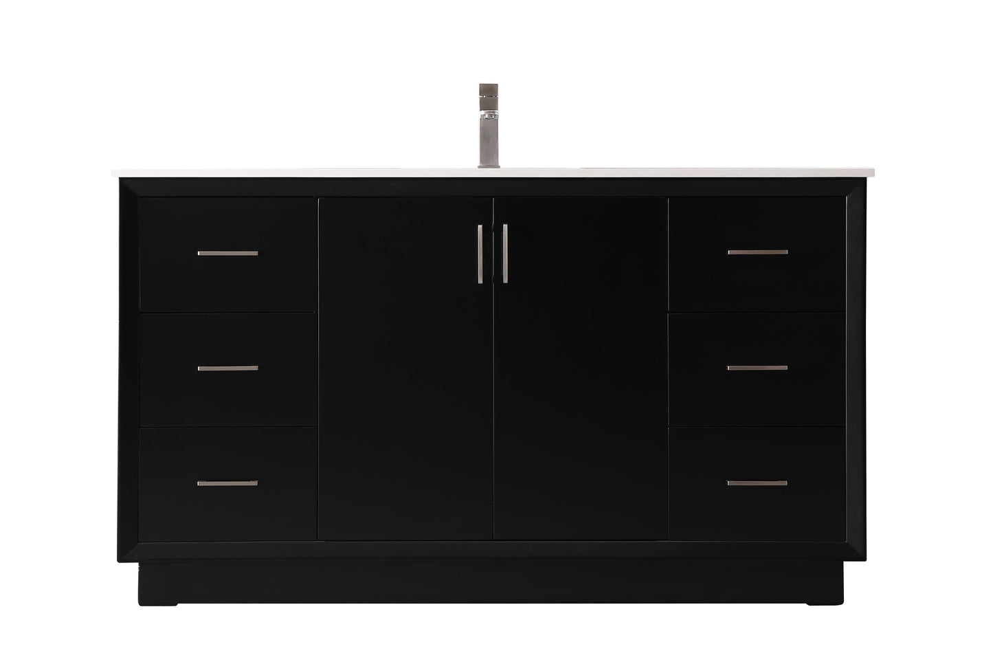 60 Inch Single Bathroom Vanity in Black - BC2406035BK