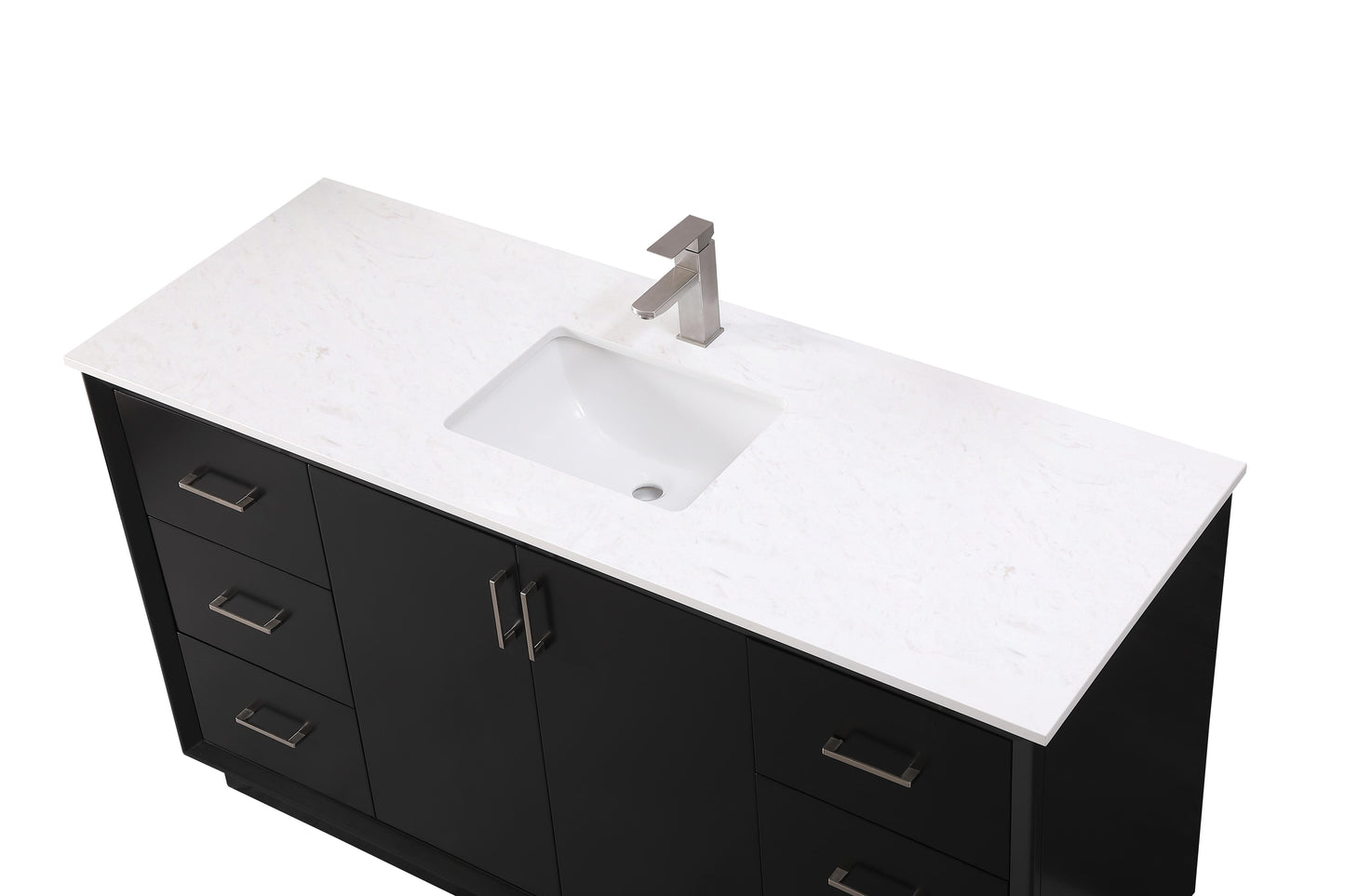 60 Inch Single Bathroom Vanity in Black - BC2406035BK