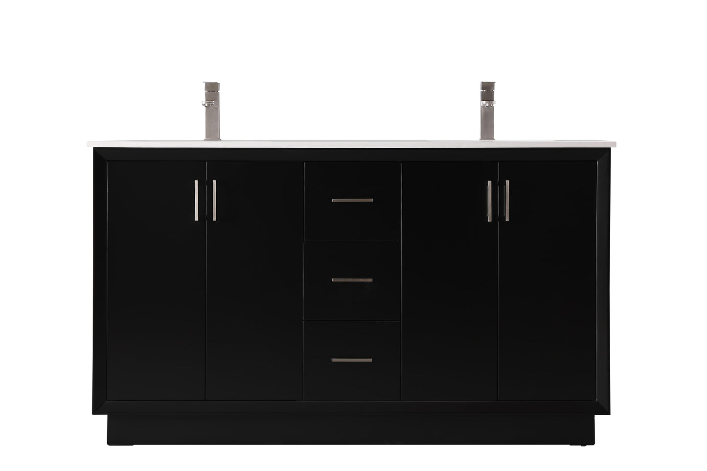 60 Inch Double Bathroom Vanity in Black - BC240D6035BK