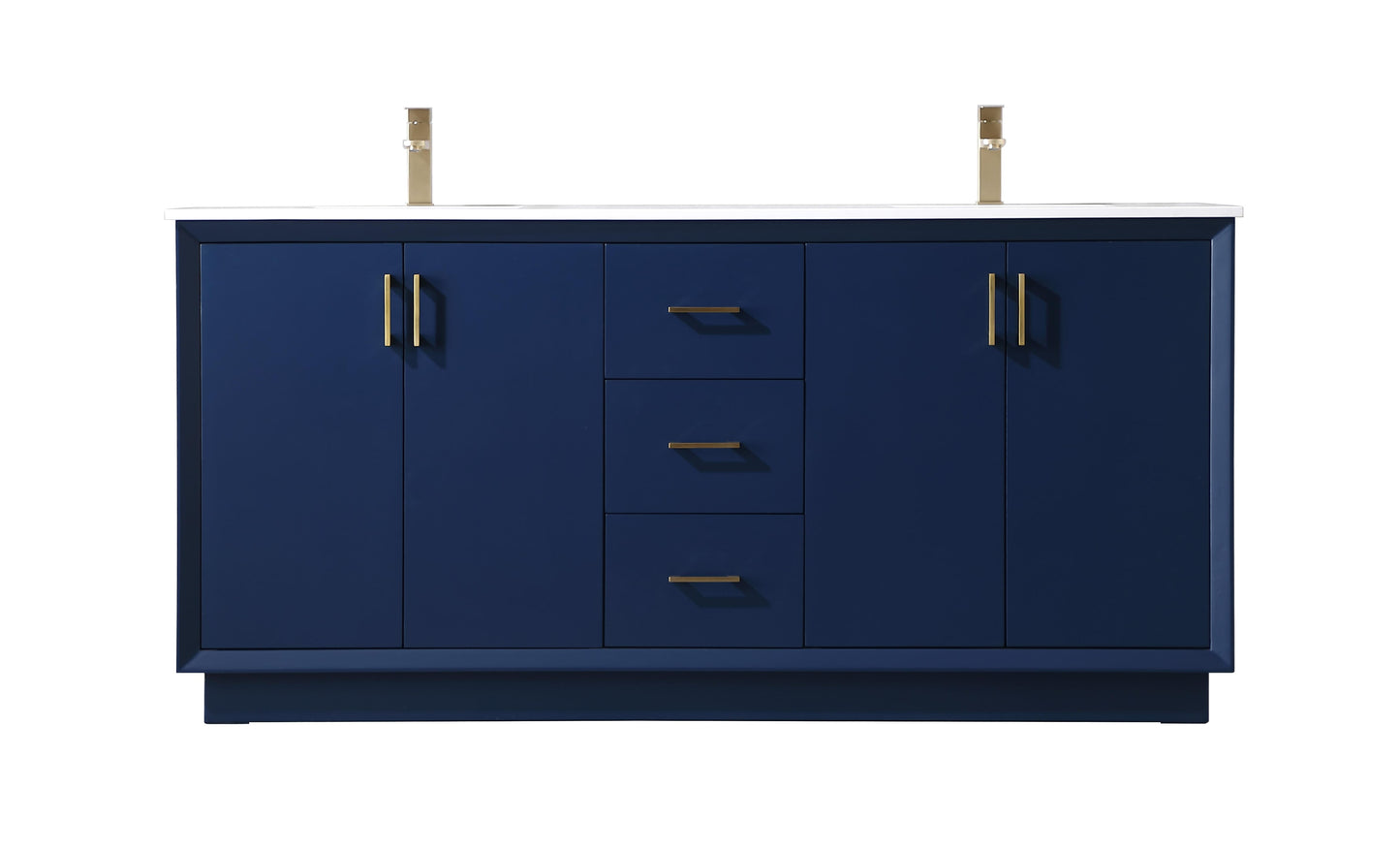 72 Inch Double Bathroom Vanity in Blue - BC240D7235BL