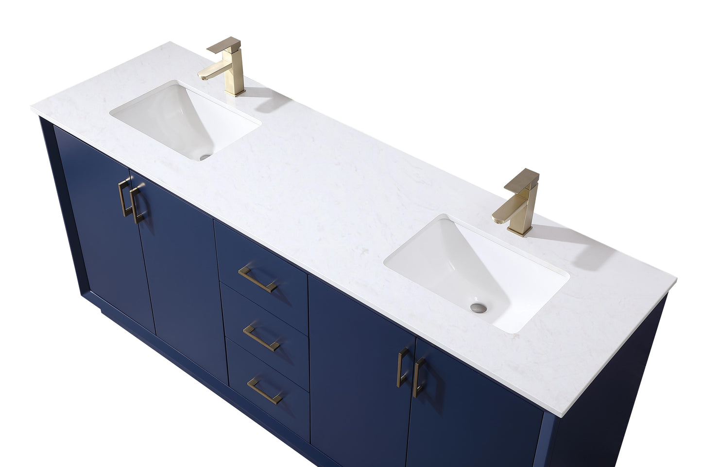 72 Inch Double Bathroom Vanity in Blue - BC240D7235BL