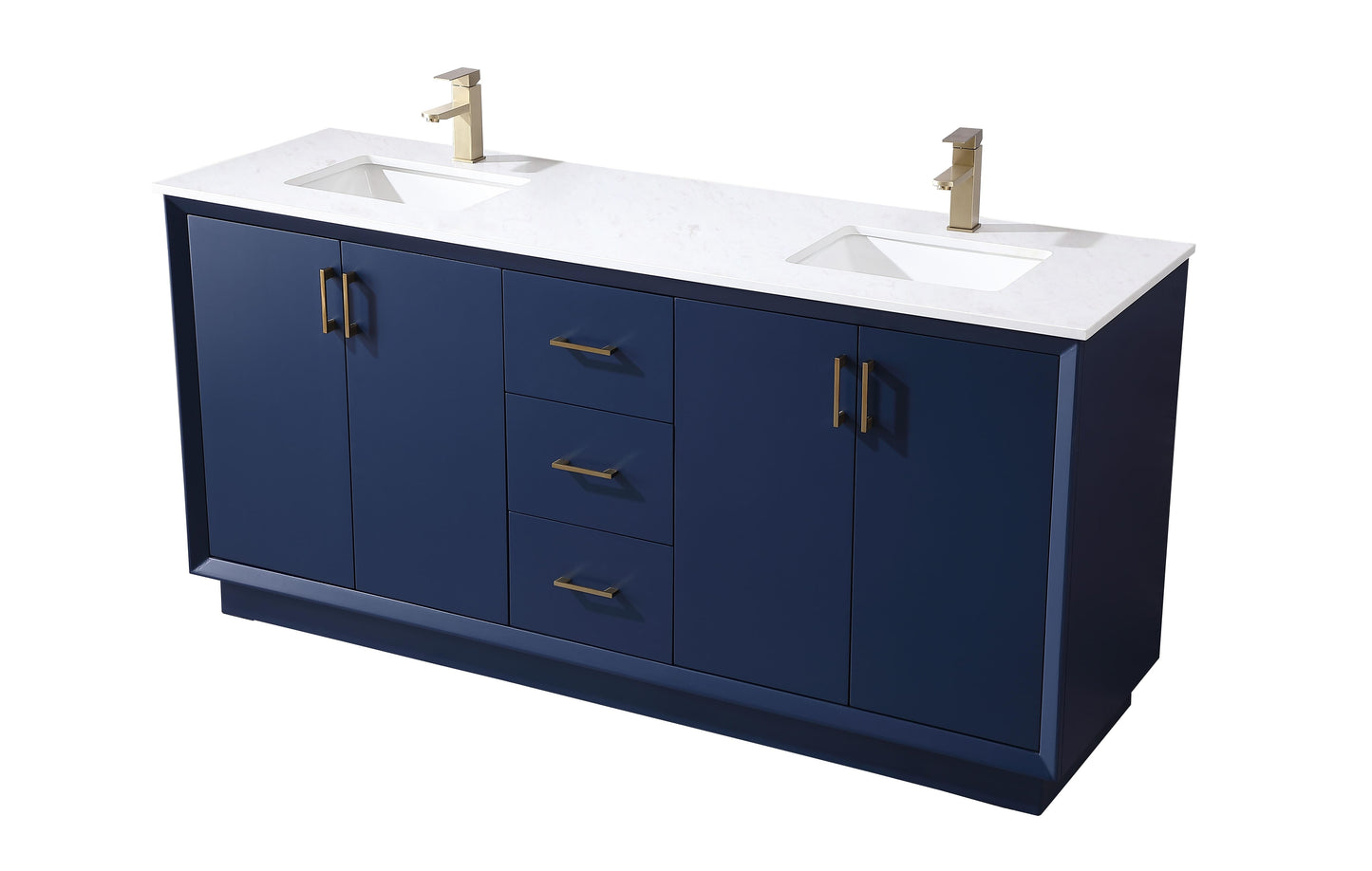 72 Inch Double Bathroom Vanity in Blue - BC240D7235BL