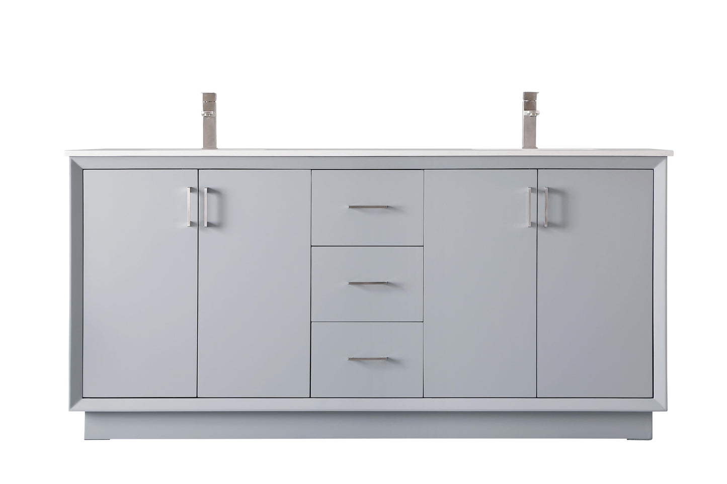 72 Inch Double Bathroom Vanity in Grey - BC240D7235GR