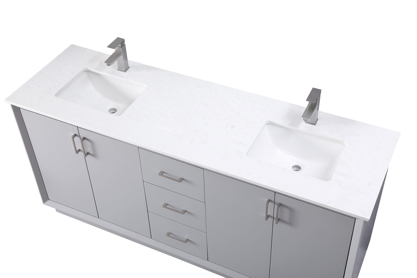 72 Inch Double Bathroom Vanity in Grey - BC240D7235GR