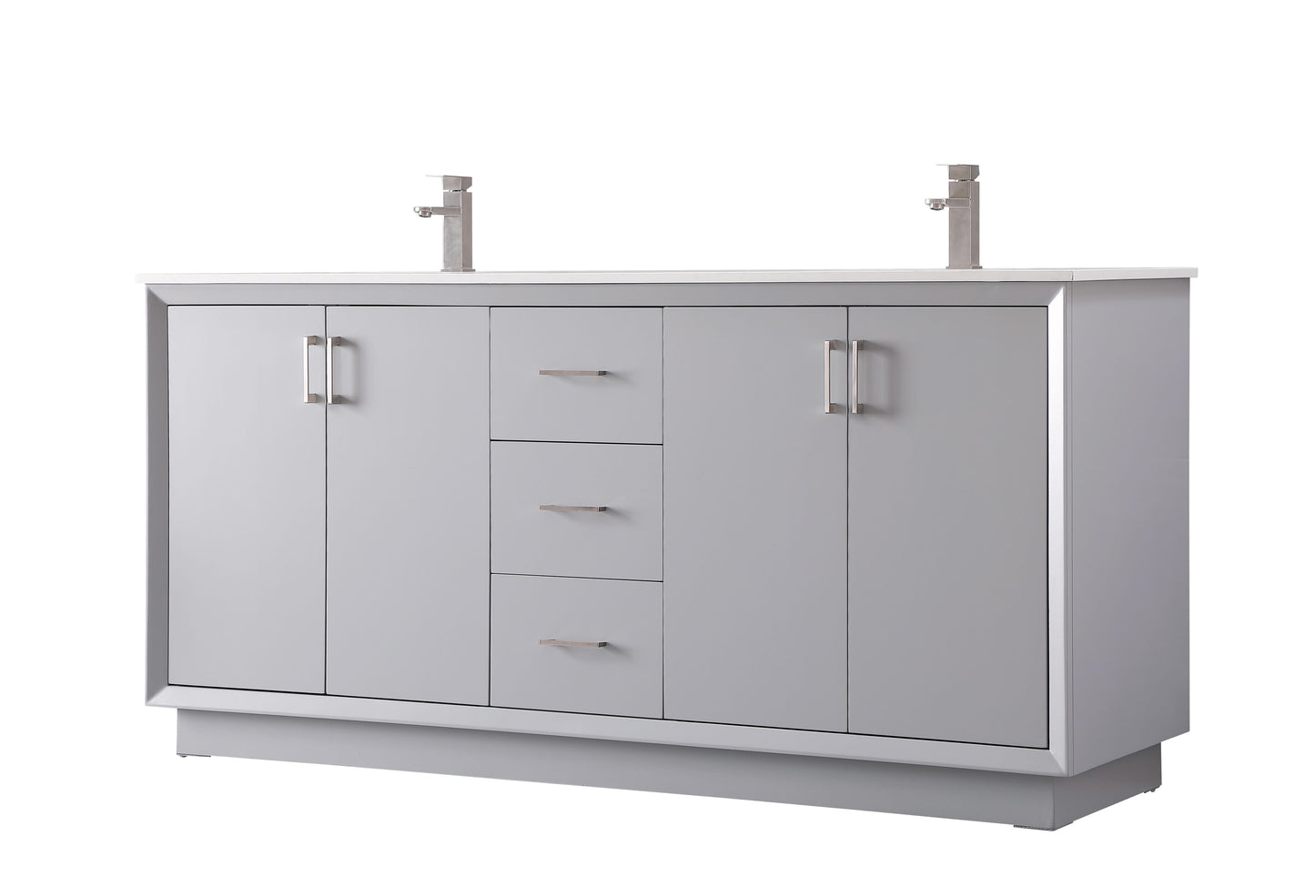 72 Inch Double Bathroom Vanity in Grey - BC240D7235GR