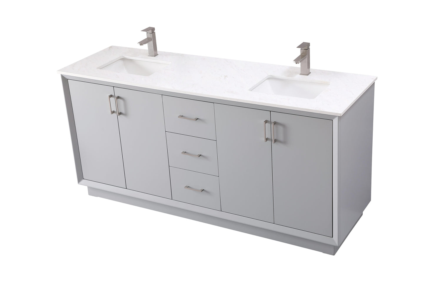 72 Inch Double Bathroom Vanity in Grey - BC240D7235GR