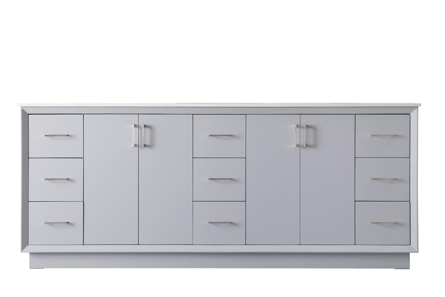 84 Inch Double Bathroom Vanity in Grey - BC240D8435GR