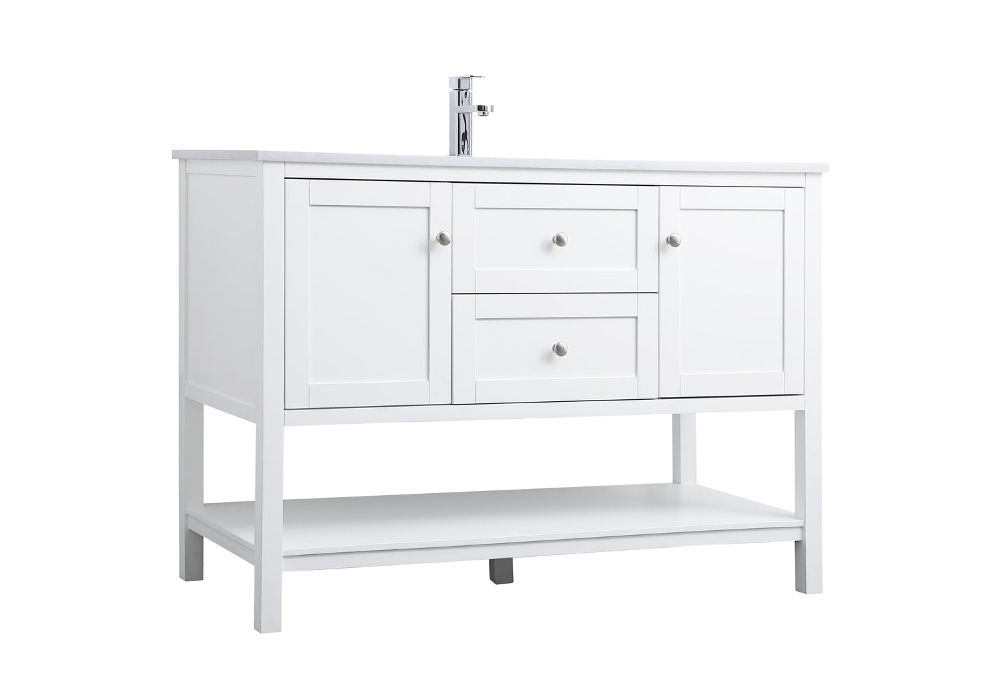 48 Inch Single Bathroom Vanity in White - BC2504835WH