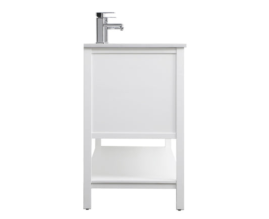 54 Inch Double Bathroom Vanity in White - BC250D5435WH