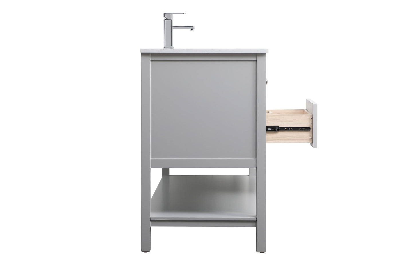 54 Inch Single Bathroom Vanity in Grey - BC2505435GR