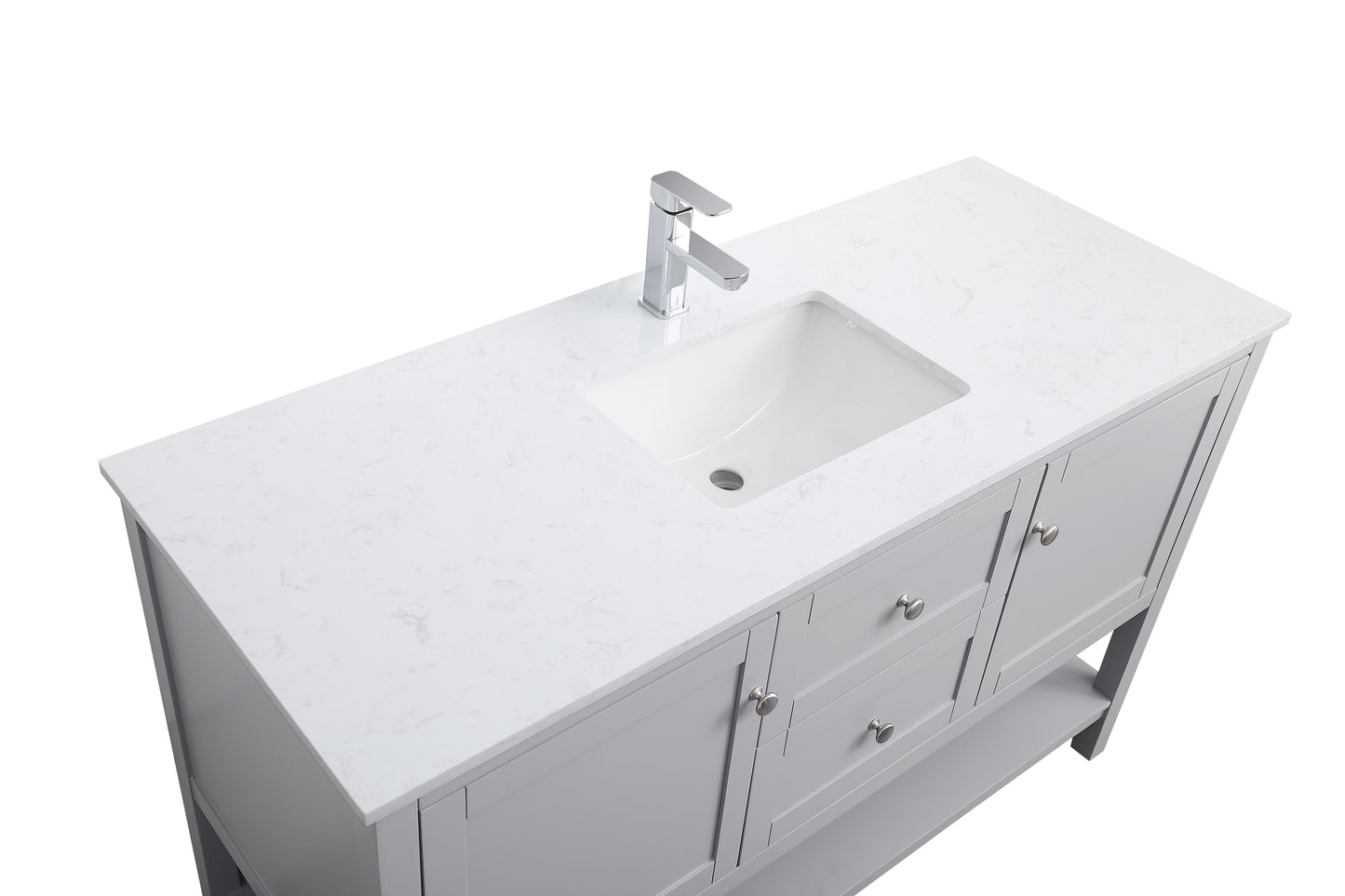 54 Inch Single Bathroom Vanity in Grey - BC2505435GR