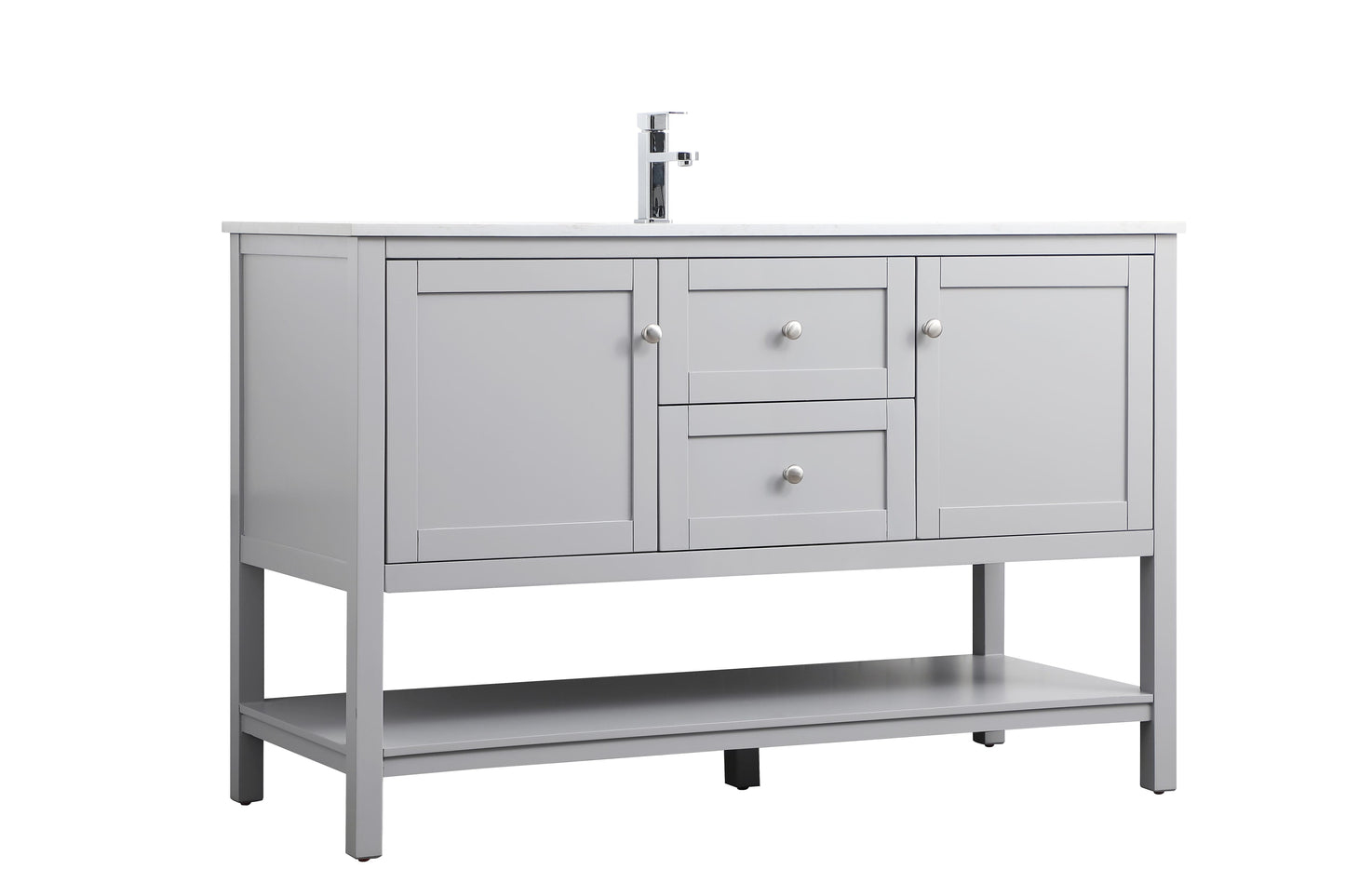 54 Inch Single Bathroom Vanity in Grey - BC2505435GR