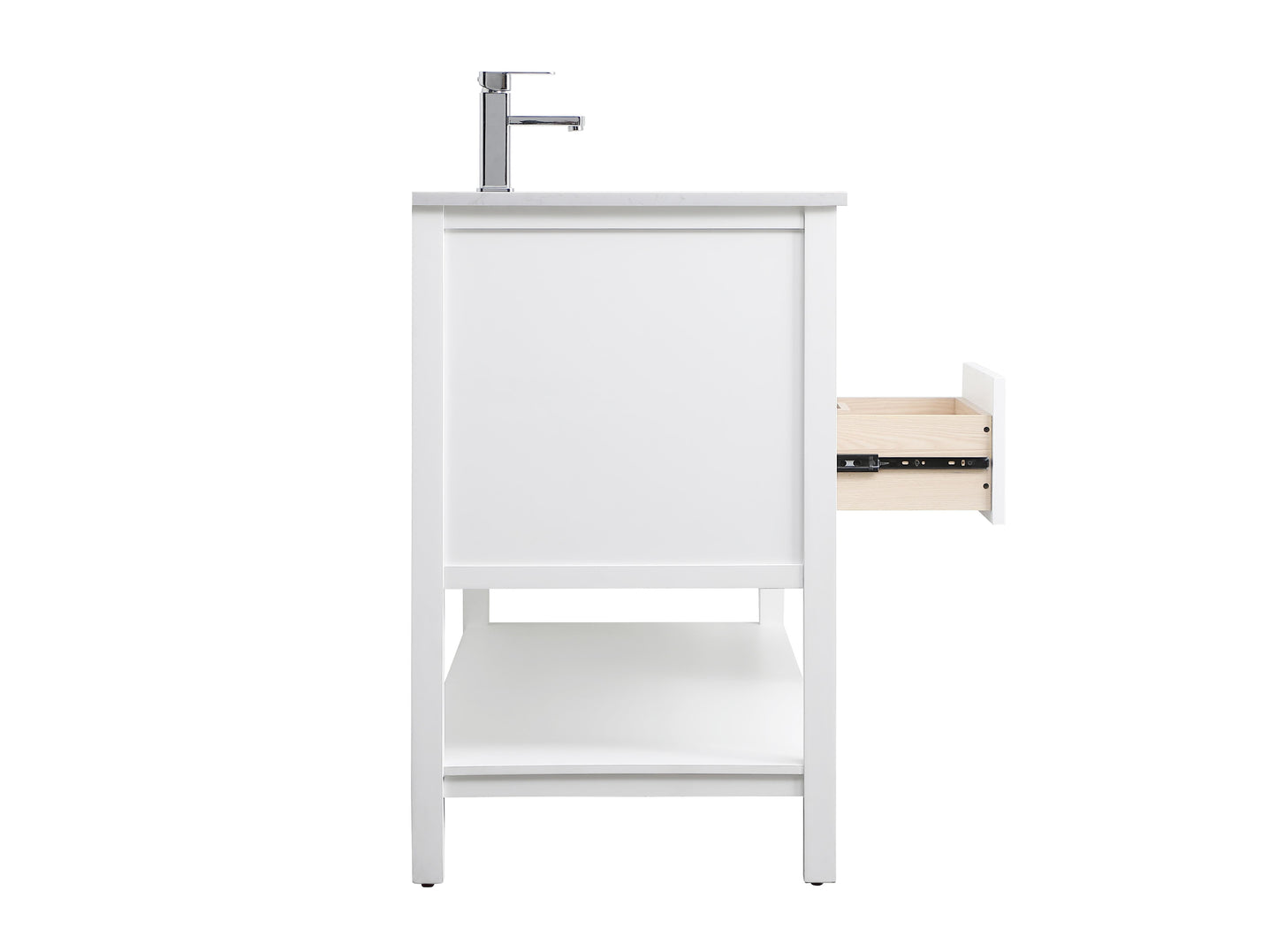 54 Inch Single Bathroom Vanity in White - BC2505435WH