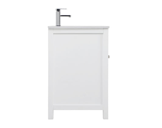 42 Inch Single Bathroom Vanity in White - BC2604234WH