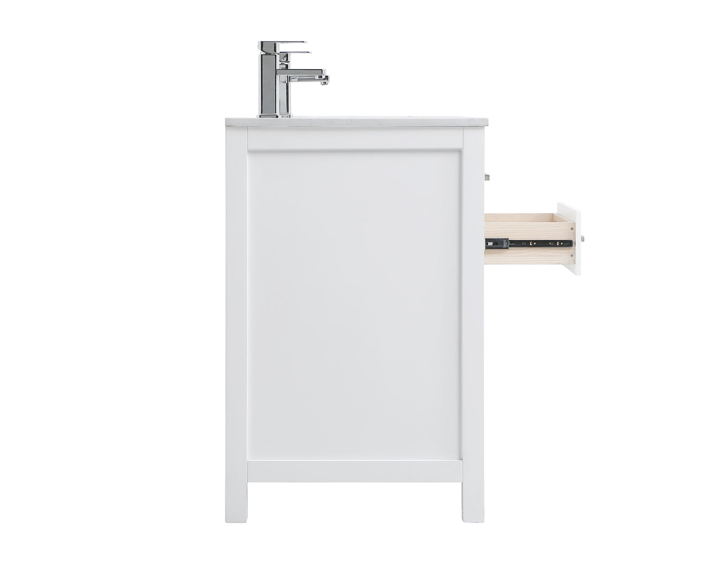 54 Inch Double Bathroom Vanity in White - BC2605434WH