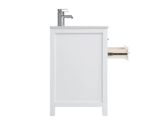 54 Inch Double Bathroom Vanity in White - BC2605434WH