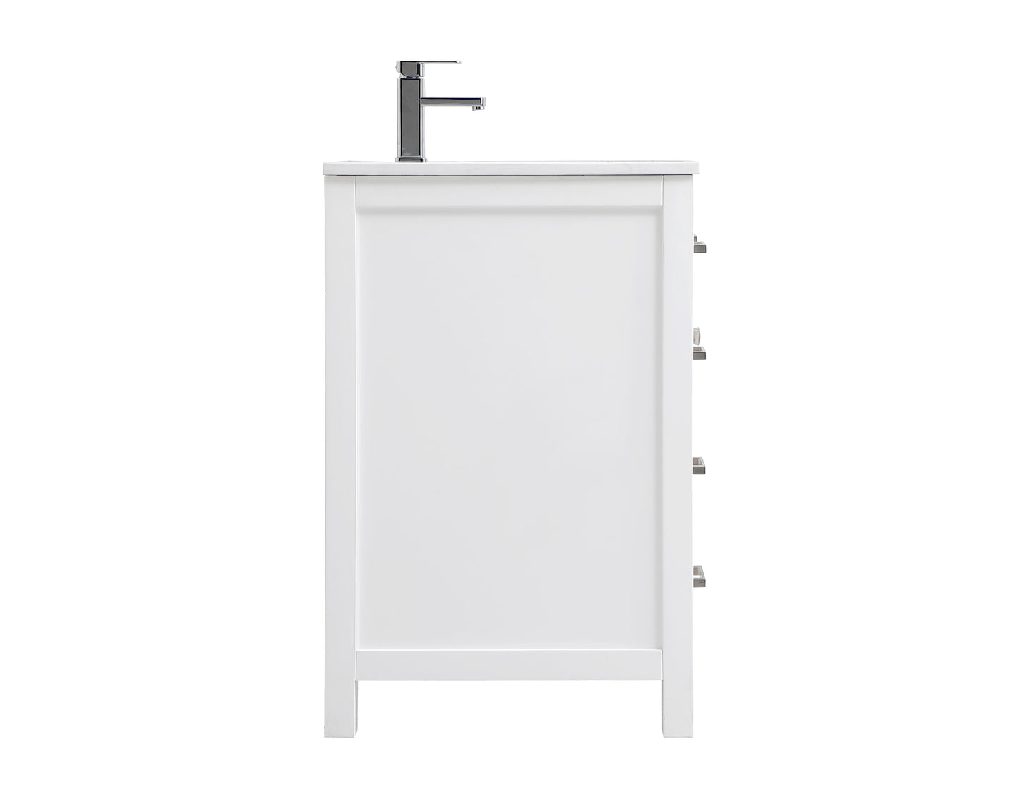 60 Inch Single Bathroom Vanity in White - BC2606034WH