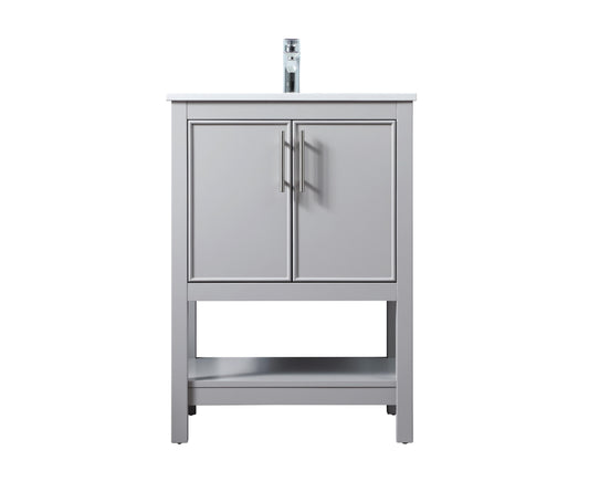 24 Inch Single Bathroom Vanity in Grey - BC2702434GR