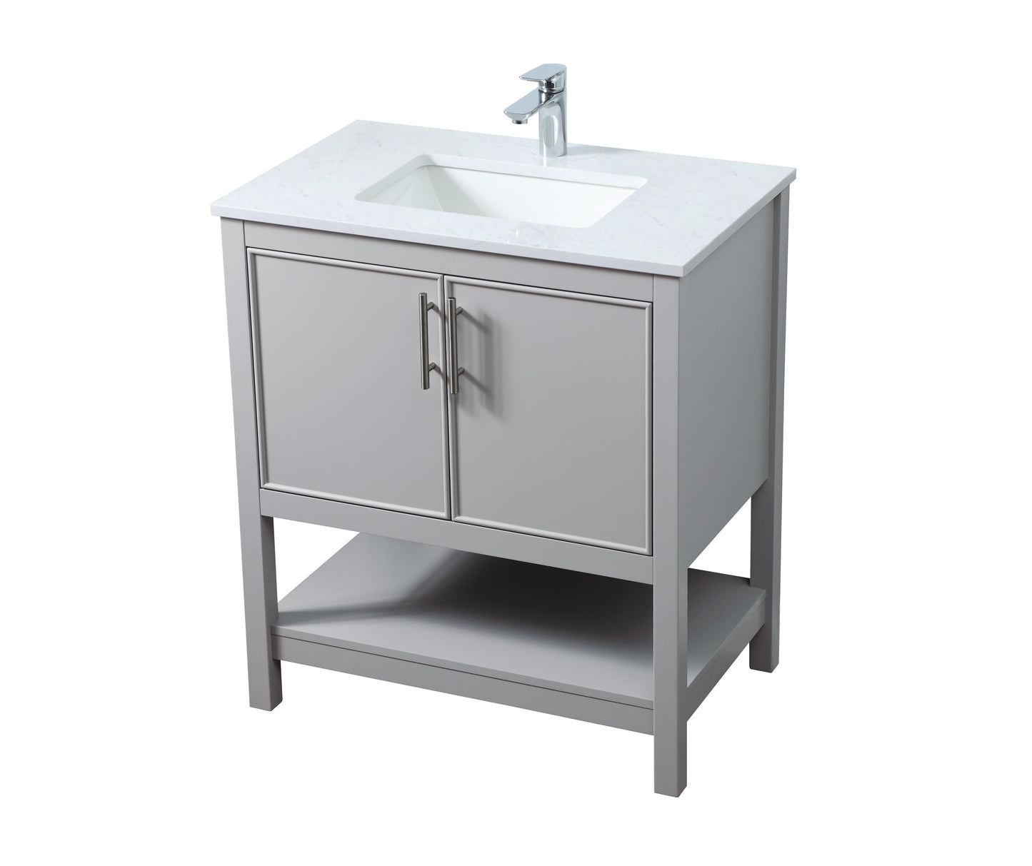 30 Inch Single Bathroom Vanity in Grey - BC2703034GR