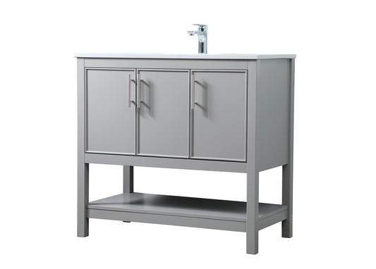 36 Inch Single Bathroom Vanity in Grey - BC2703634GR