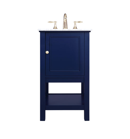 19 inch Single Bathroom Vanity in Blue - BC2801934BL