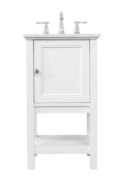 19 in. Single Bathroom Vanity Set in White - BC2801934WH