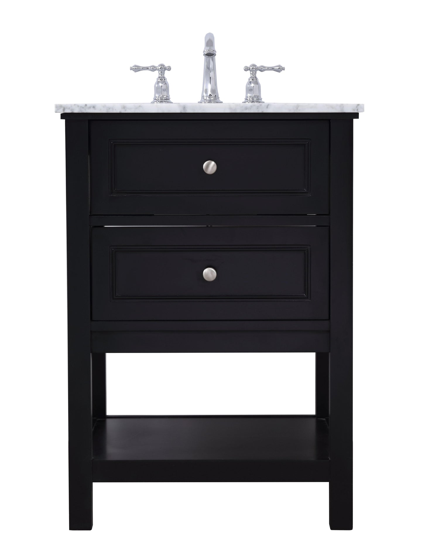 24 in. Single Bathroom Vanity Set in Black - BC2802434BK