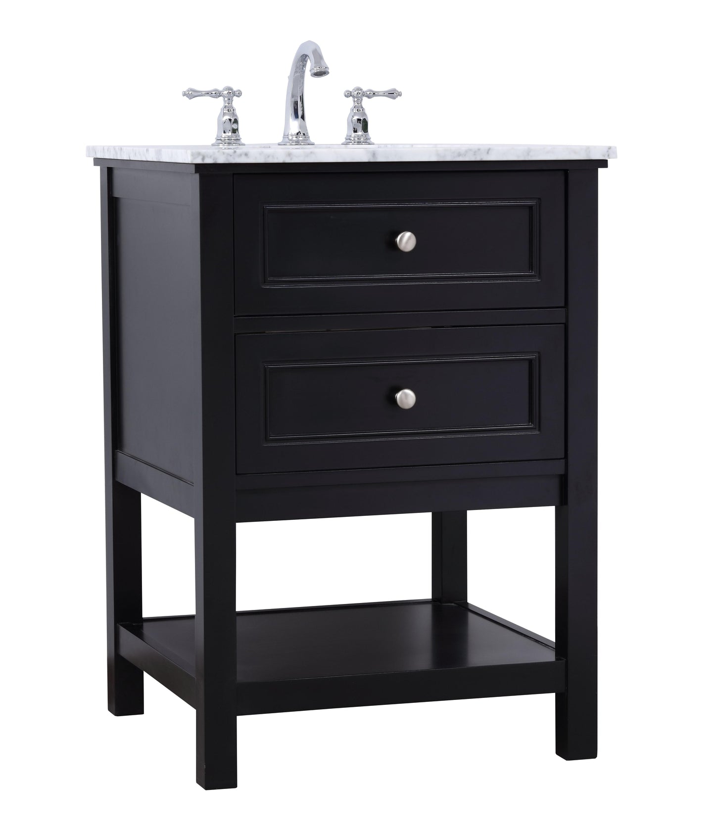 24 in. Single Bathroom Vanity Set in Black - BC2802434BK