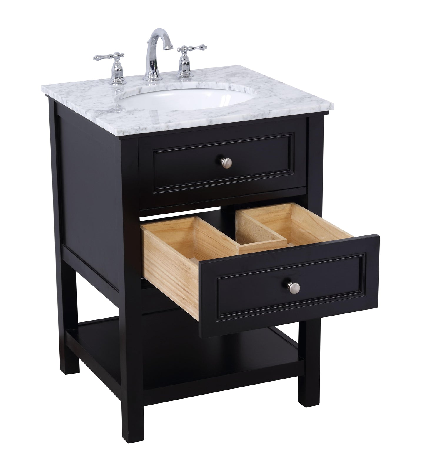 24 in. Single Bathroom Vanity Set in Black - BC2802434BK