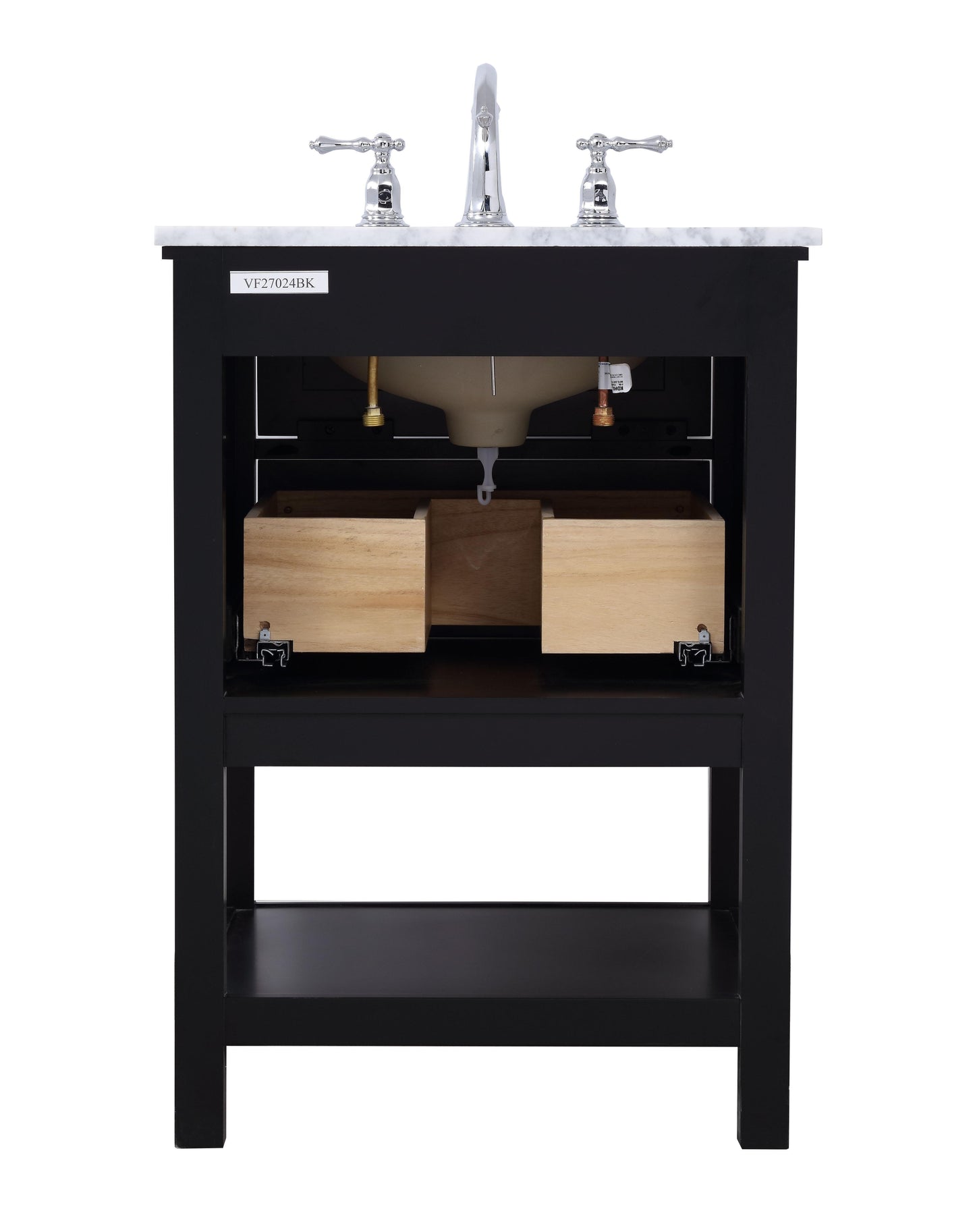 24 in. Single Bathroom Vanity Set in Black - BC2802434BK