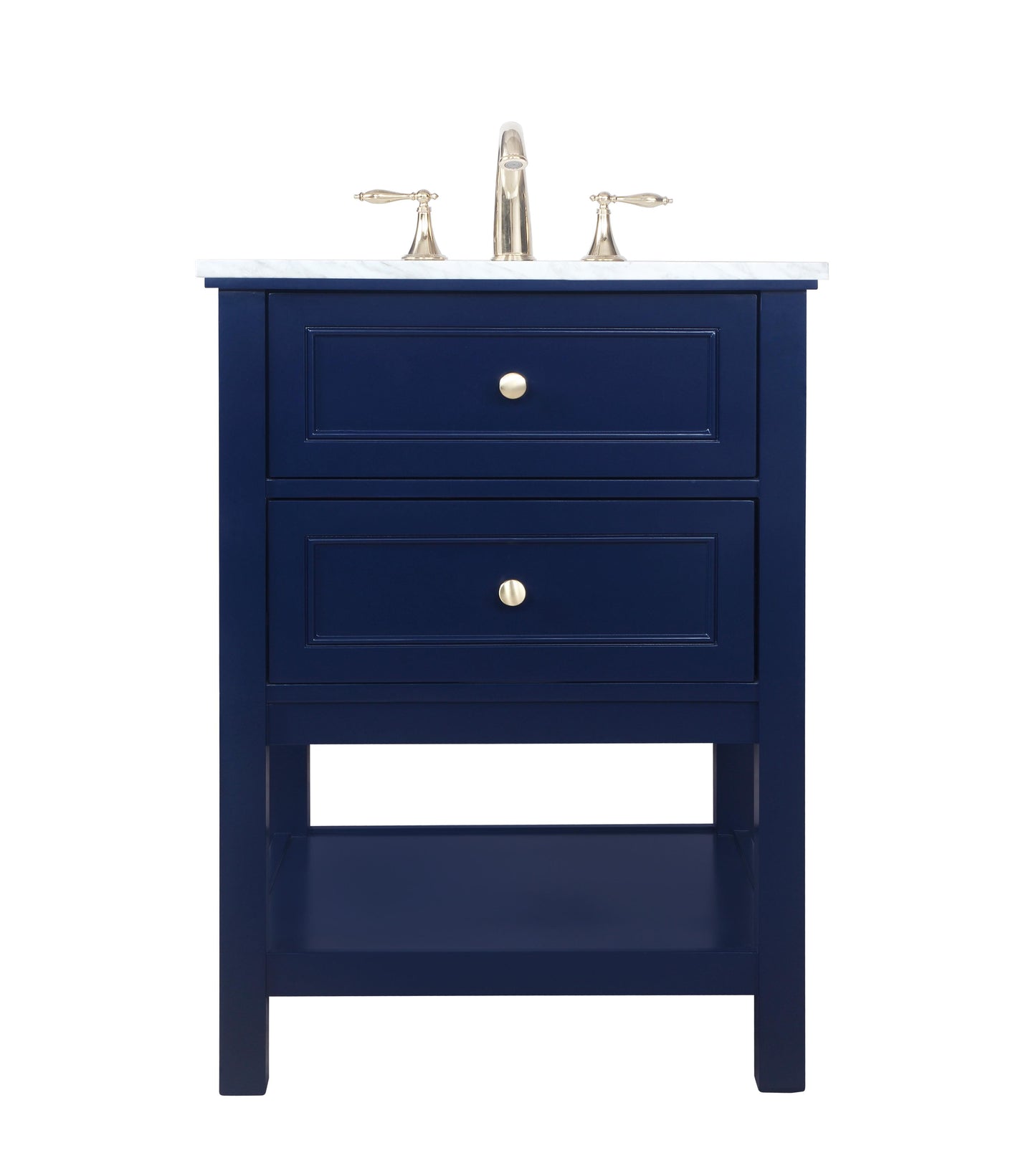 24 inch Single Bathroom Vanity in Blue - BC2802434BL