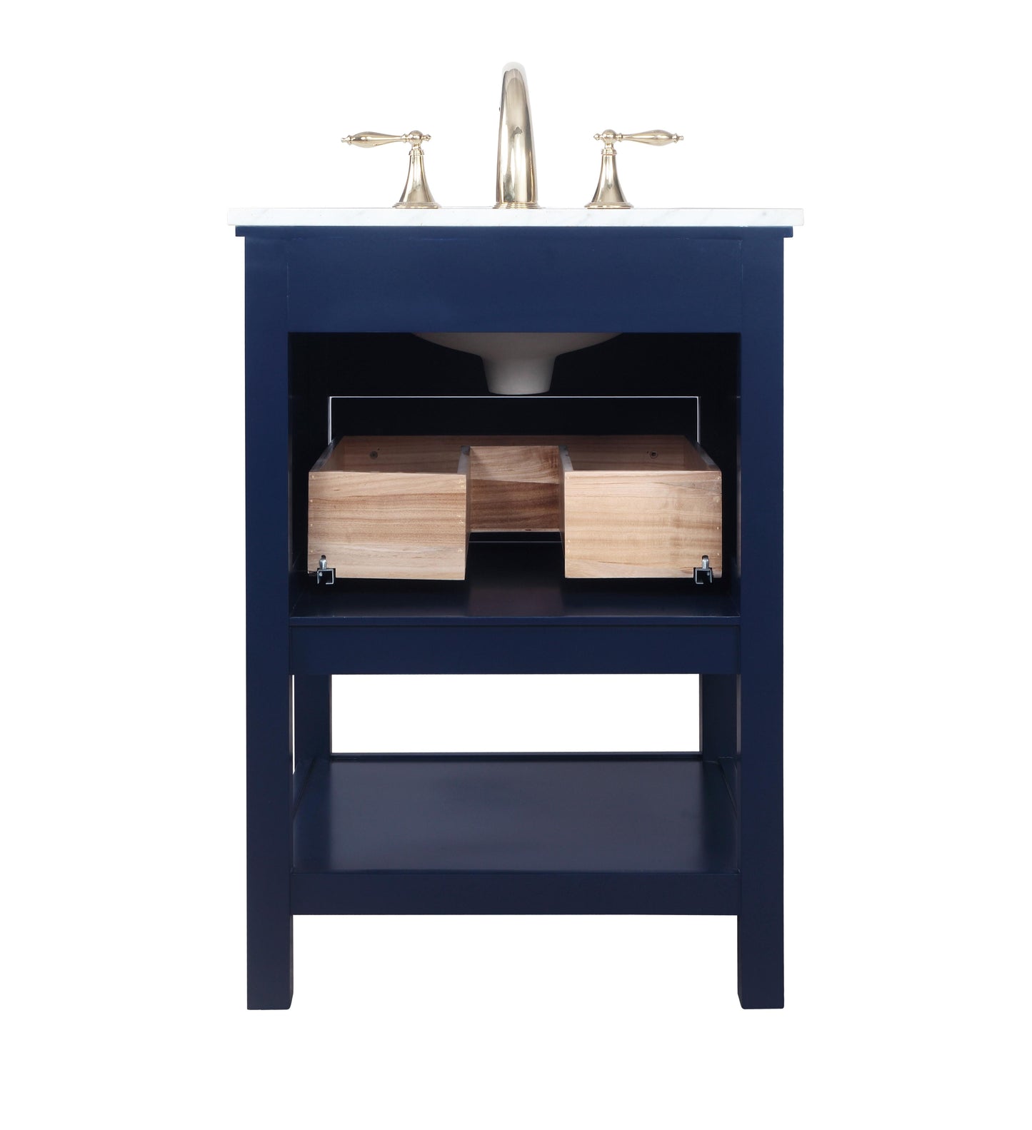 24 inch Single Bathroom Vanity in Blue - BC2802434BL