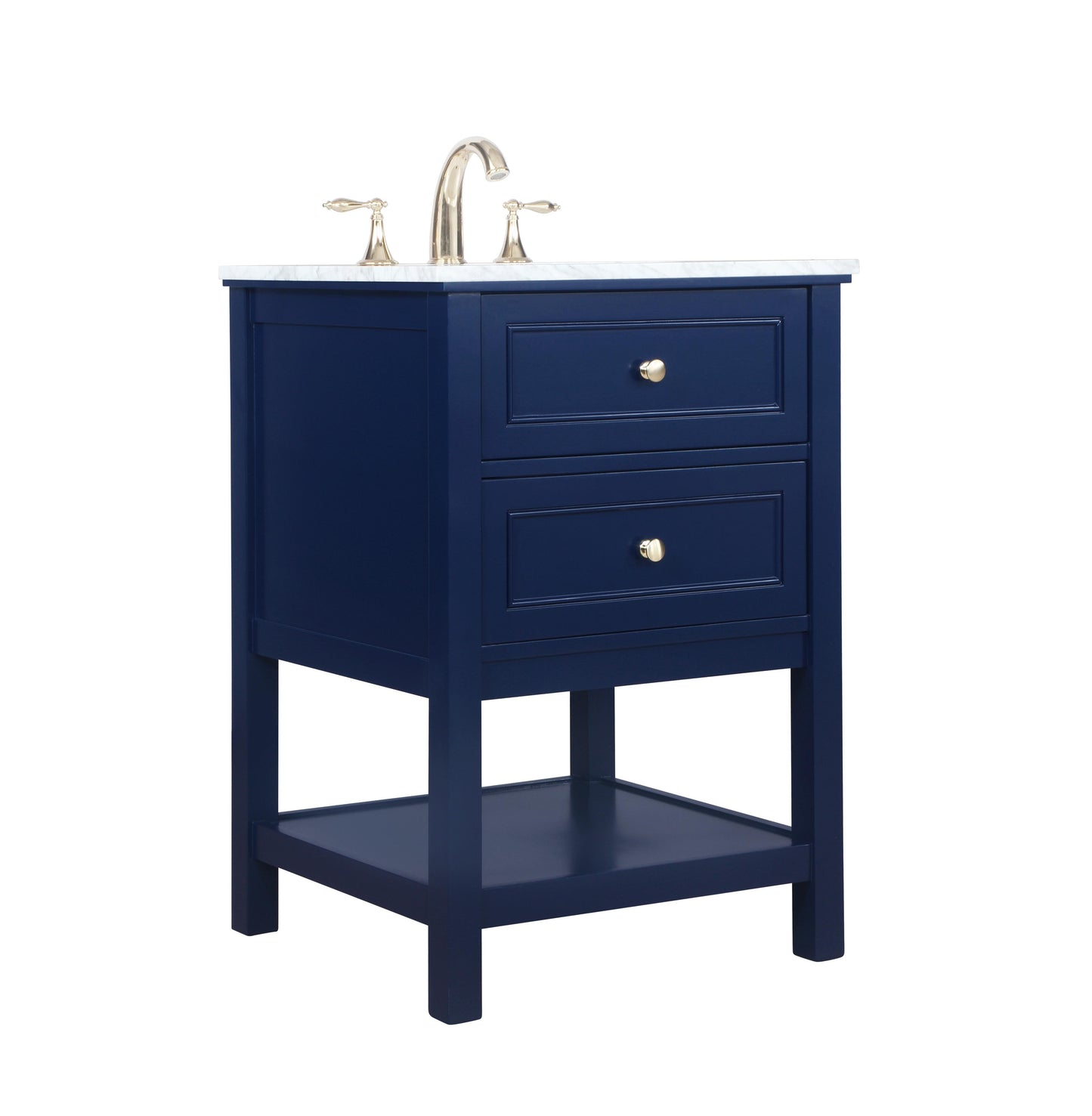 24 inch Single Bathroom Vanity in Blue - BC2802434BL