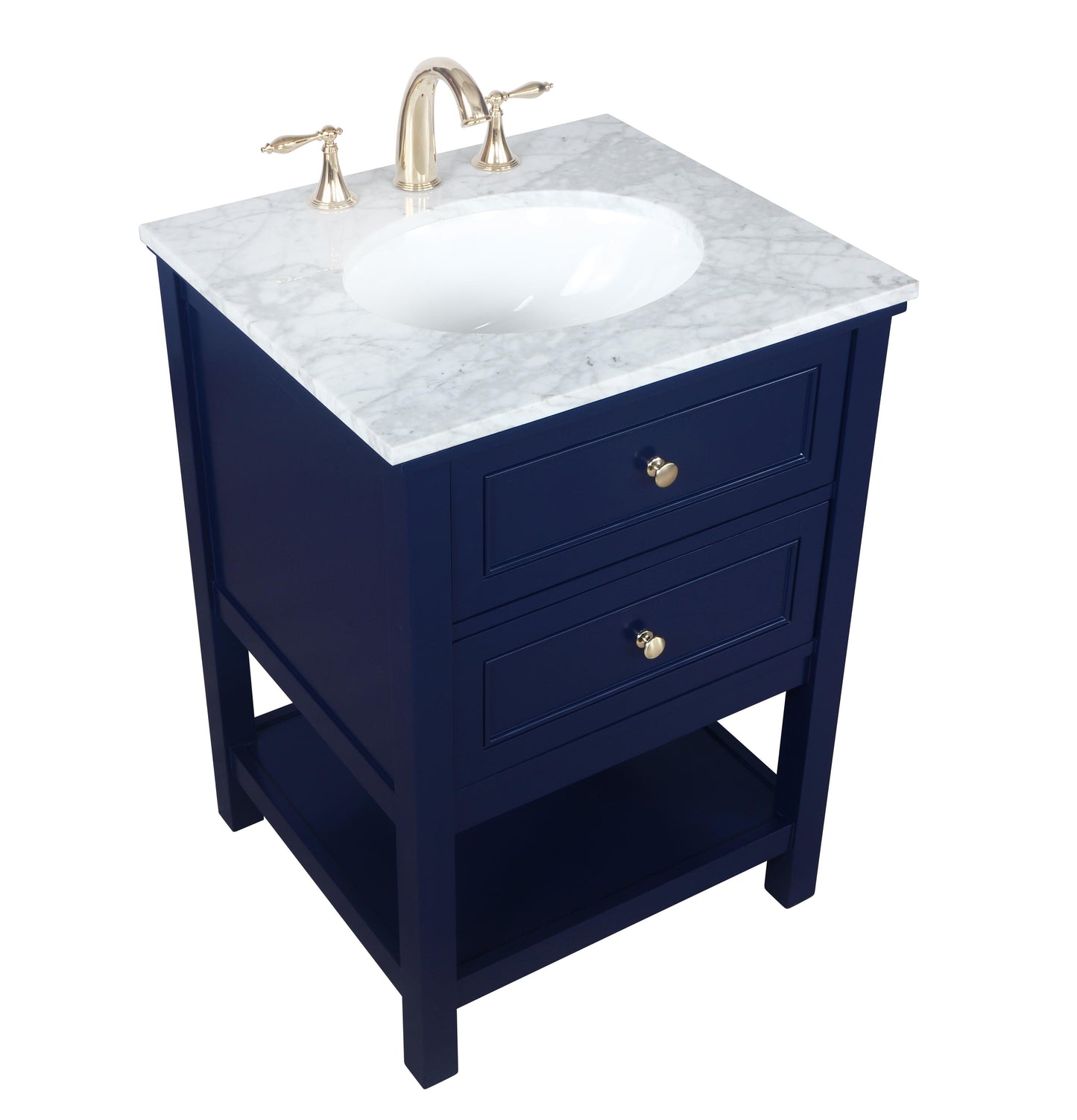 24 inch Single Bathroom Vanity in Blue - BC2802434BL