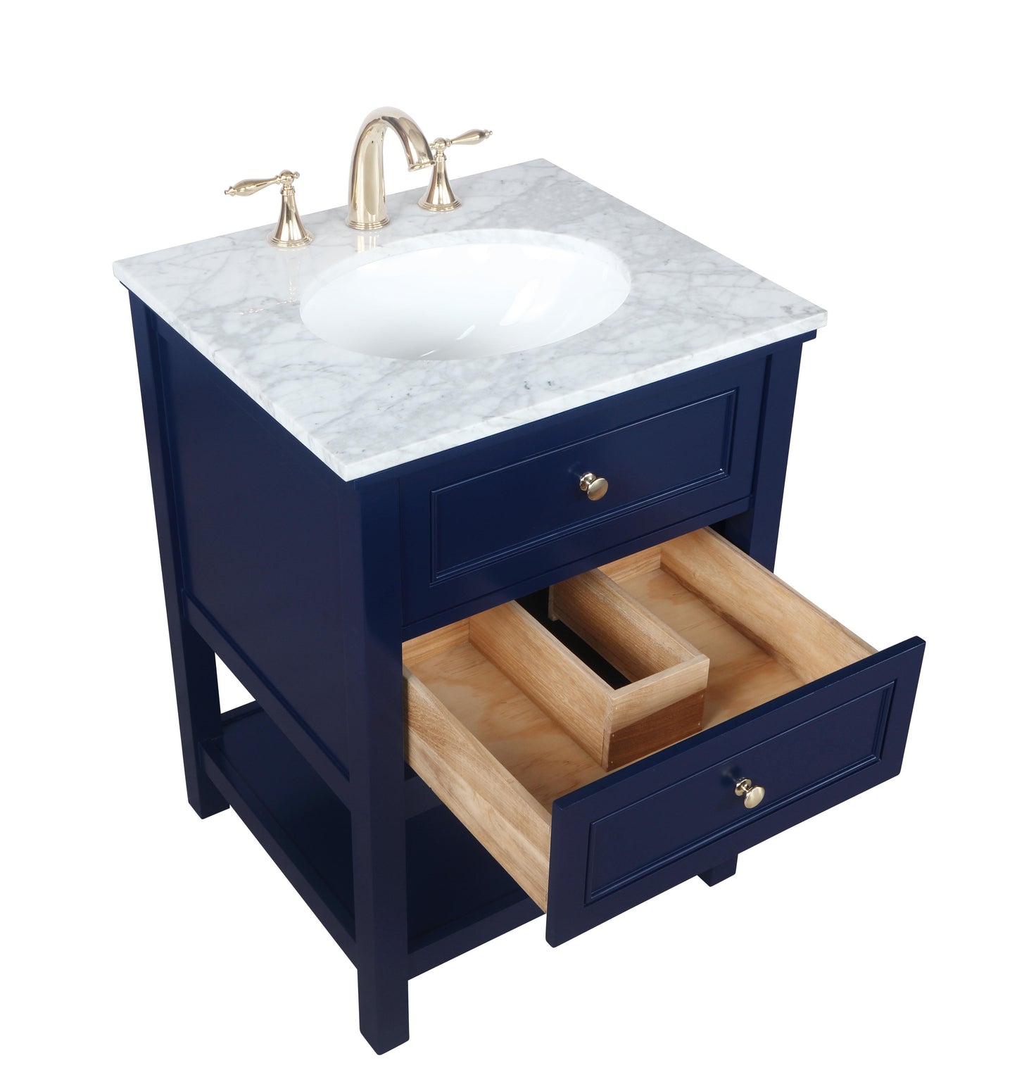 24 inch Single Bathroom Vanity in Blue - BC2802434BL