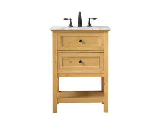 24 inch Single Bathroom Vanity in Natural Wood - BC2802434NW