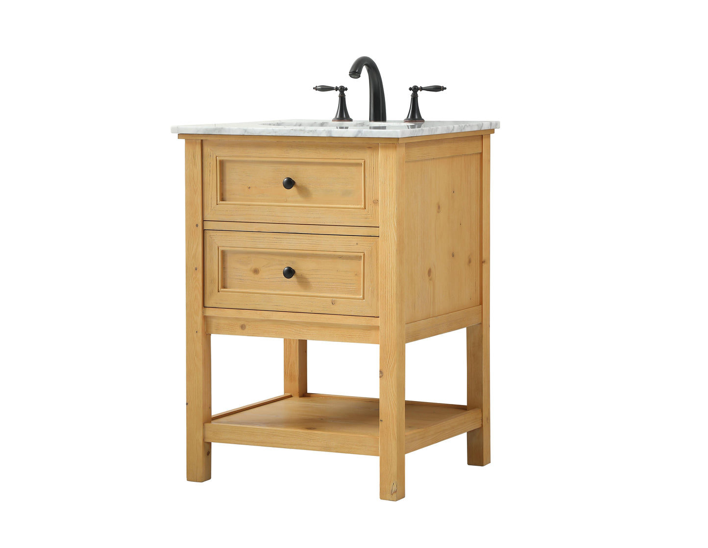 24 inch Single Bathroom Vanity in Natural Wood - BC2802434NW