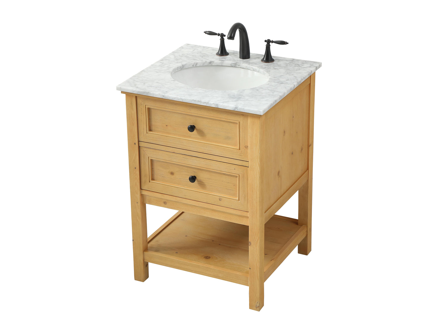 24 inch Single Bathroom Vanity in Natural Wood - BC2802434NW