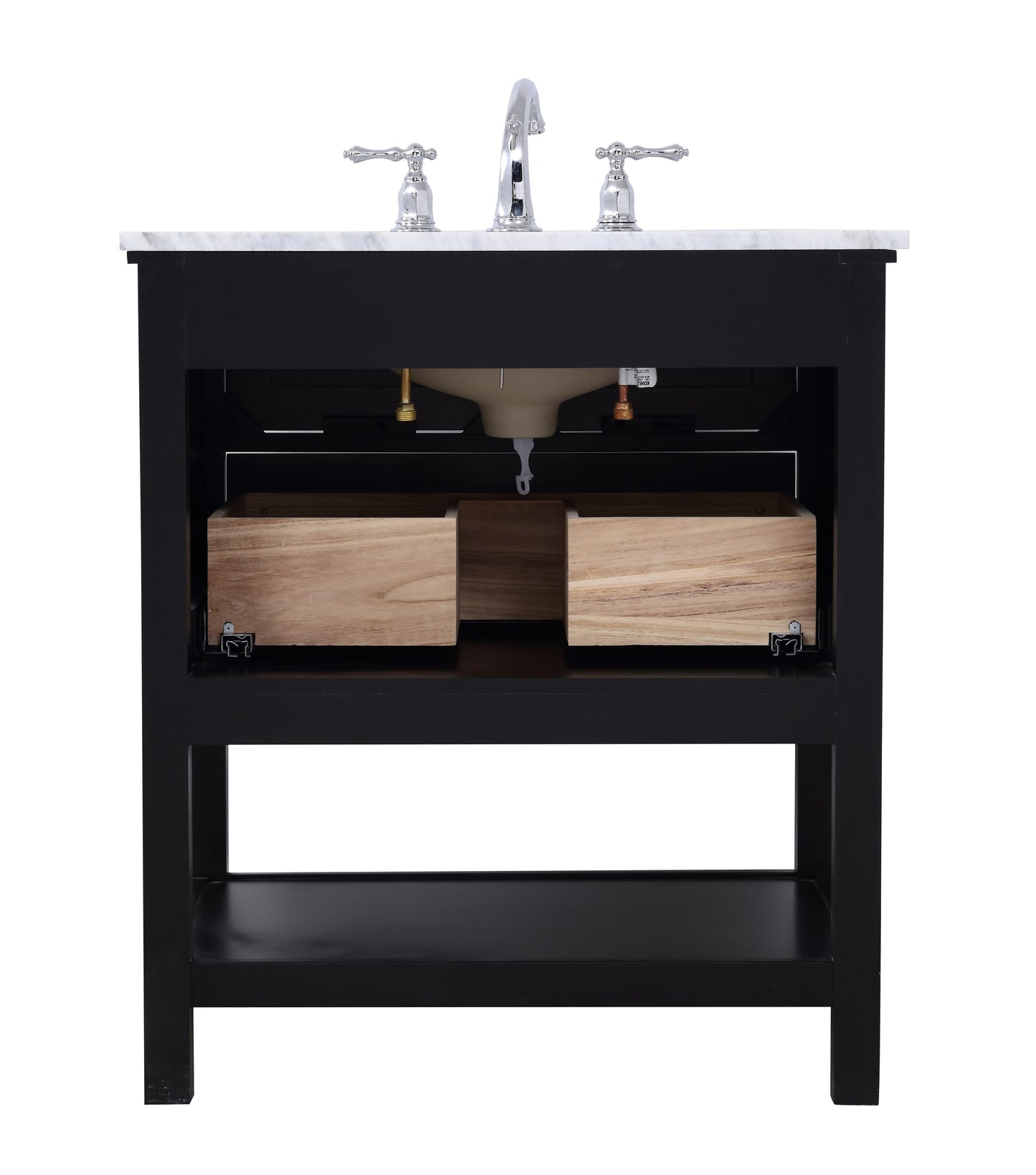 30 in. Single Bathroom Vanity Set in Black - BC2803034BK