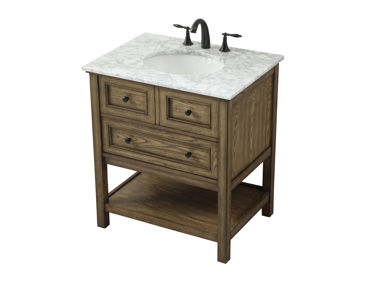 30 inch Single Bathroom Vanity in Driftwood - BC2803034DW