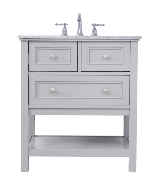 30 in. Single Bathroom Vanity Set in Grey - BC2803034GR